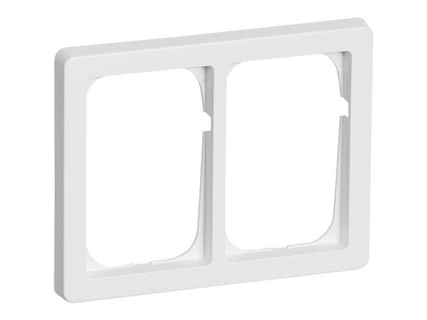 LAURITZ KNUDSEN LK FUGA BASELINE 63 ramme 2 x 1½ modul, Hvid- I pose for DIY, gl. model