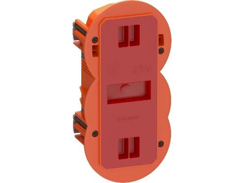 LAURITZ KNUDSEN LK FUGA AIR SLIM forfradåse IP40 Vindtæt 2½ modul, Orange- I pose for DIY