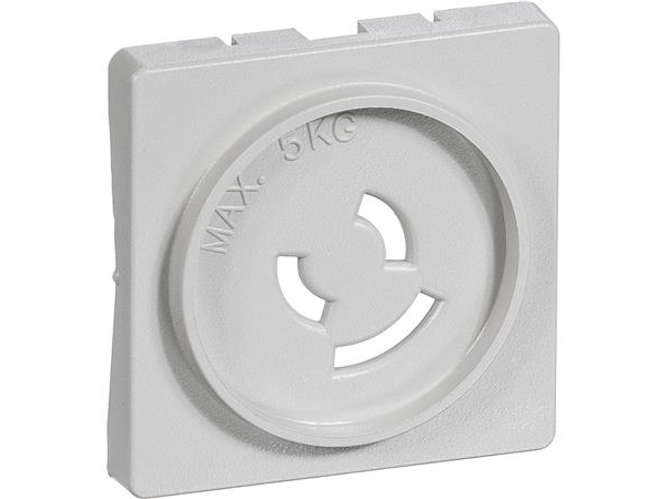 LAURITZ KNUDSEN LK FUGA Afdækning for lampestikkontakt med jord 1 modul, Lysegrå- I pose for DIY