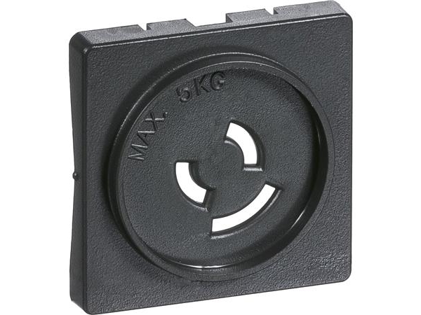 LAURITZ KNUDSEN LK FUGA Afdækning for lampestikkontakt med jord 1 modul, Koksgrå- I pose for DIY