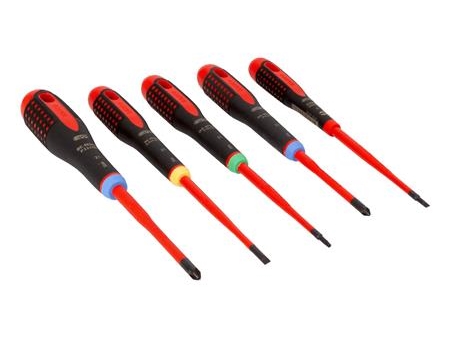 Bahco Ergo 1000V Slimline Schraubendrehersatz Mit 5 Teilen Lk, Pz Und Torx 10