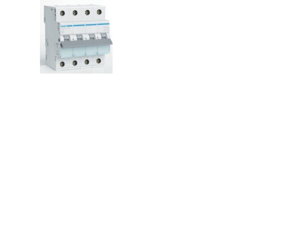 HAGER Automatsikring, MCB 32A C karakteristisk, 3 polet + nul, 6kA kortslutningsbrydeevne, 400V AC, 72mm bred