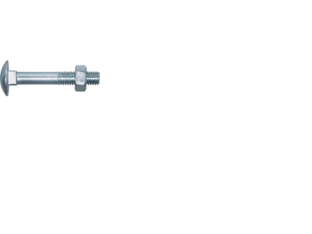 ITW FASTNERS Styrelsebult M6x20 mm DIN 603 med mutter, förzinkad nyckelbredd 10 mm | Verktyg & Verkstad - Infästning - Övriga Infästning | GameStuff