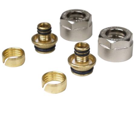 THERMRAD H-BLOK omkopplare för 16x2,0 x 3/4 Euro-konusanslutning av PEX-, PE-RT- och Alu-PE-rör 16x2,0. till H-Block. 2 st. - (2 st.) | VVS Artiklar - Uppvärmning - Radiatorer | GameStuff