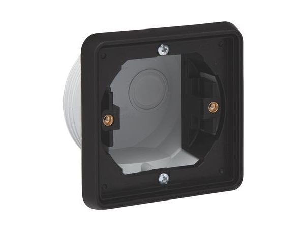 Inbyggd box 1-modul, svart | Lauritz Knudsen - LK FUGA - Dosor | GameStuff