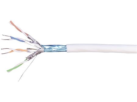 Datakabel NETCONNECT cat 6A F/FTP PiMF 500 MHz (4x2xAWG23) 500m trumma, färg: vit, CPR: B2ca s1a-d1-a1 , typ: CS44ZB - (500 meter) | Datortillbehör - Kablar & adaptrar - Nätverkskablar | GameStuff