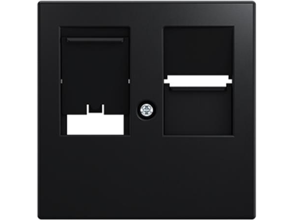 ABB-basic55 Afdækning til dataudtag, mat sort, 1 modul