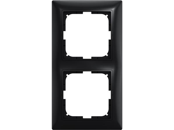 ABB-basic55 Ramme, mat sort, 2 moduler