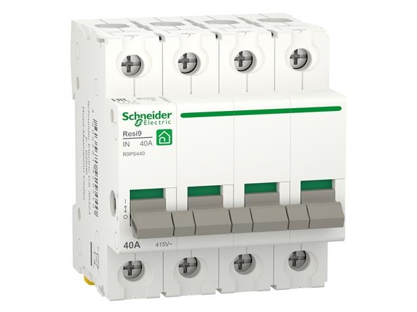 Schneider Electric Afbryderkontakt, Resi9 In, 4P, 40 A