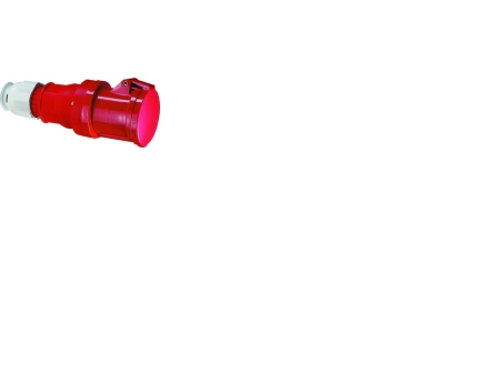 Cee Verlängerungsleitung H6 400V 63A 5-Polig Rot Multigrip, Schraube Vernickelt Ip44, Polyamid