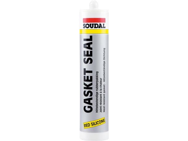 SOUDAL Gasketseal 310ml paknings silikone til opbygning af varmeresistente pakninger i pumper, motorer, varmesystemer og køkkenmaskineri.