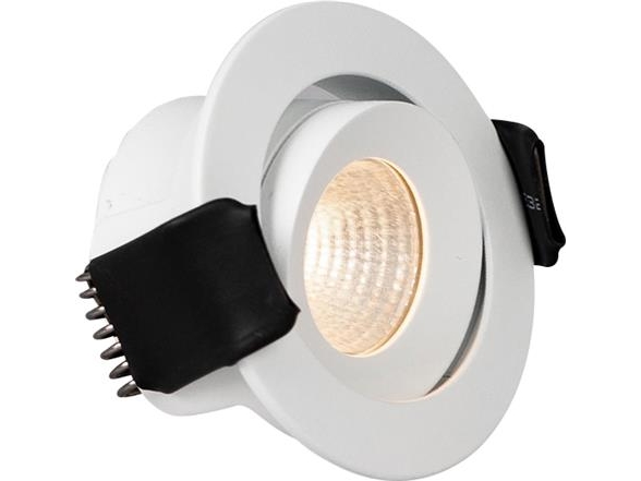 LED-downlight Optic XS Tilt White 3000K, 230lm, Ra&gt 95, 45° spridning, lutning 20°, 4W, IP44. Dimbar 230V drivrutin | Belysning - Inomhusbelysning - Infälld spotlight | GameStuff
