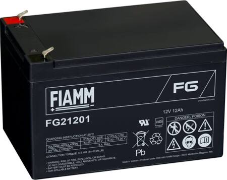 Fiamm Blybatteri 12v/12Ah. Til alarm og backup med spadesko 4,75mm/Faston 187 - Lx151xB98xH95mm | Huset - Säkerhet & Larm - Säkerhetsmaterial | GameStuff
