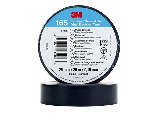3M 7100184820 - 1 Stück(E) - Schwarz - Pvc - 600 V - Sichtverpackung - 25 M (7100184820)