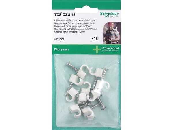 SCHNEIDER ELECTRIC Skruvklämmor TCS-C3 8-12 vit - 10 st - I påse för DIY | Antenninstallationer - Antenner | GameStuff