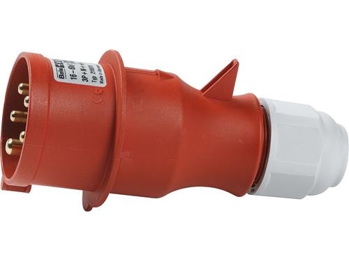 BALS CEE stikprop 16A 400V klokken H6 5 polet rød, IP44, polyamid | EL Artiklar - Cee & multipolär - Cee material | GameStuff