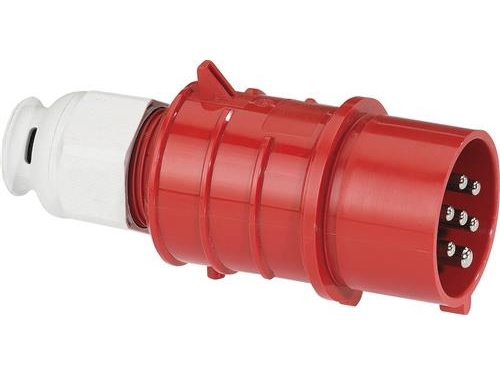 BALS CEE stikprop 16A 400V klokken H6 7 polet rød, IP44, polyamid | EL Artiklar - Cee & multipolär - Cee material | GameStuff