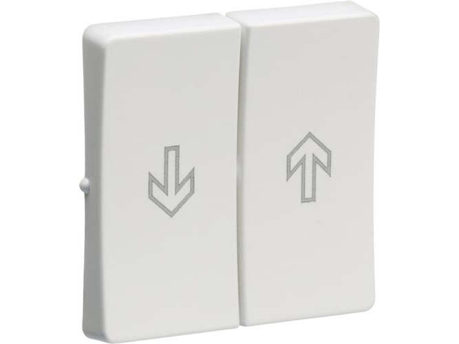 LAURITZ KNUDSEN Fuga® Tangent 0,5 modul for jalousiafbryder (sæt) pil op + ned lysegrå, til ny model 16A.