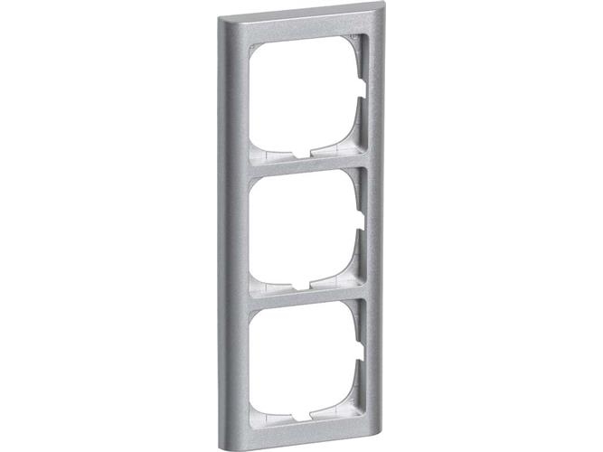 LK FUGA - Softline 63 lodret ramme, 3 modul, stlmetallic