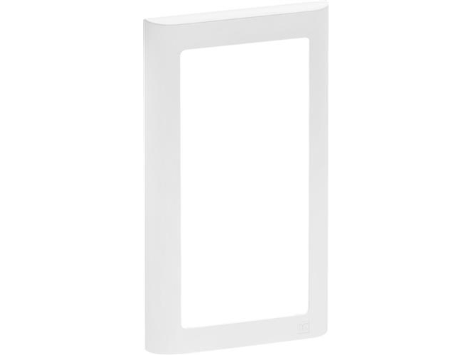 LK FUGA - Soft 63 lodret design ramme uden midtersprosse, 1x2 modul, hvid
