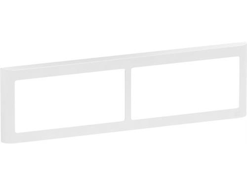 LK FUGA - Soft 63 vandret dobbelt design ramme uden midtersprosse, 2x2 modul, hvid