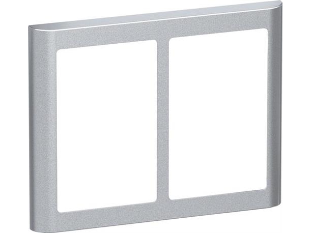 LK FUGA® Soft 63 vandret dobbelt design ramme, 2x1½ modul, stålmetallic
