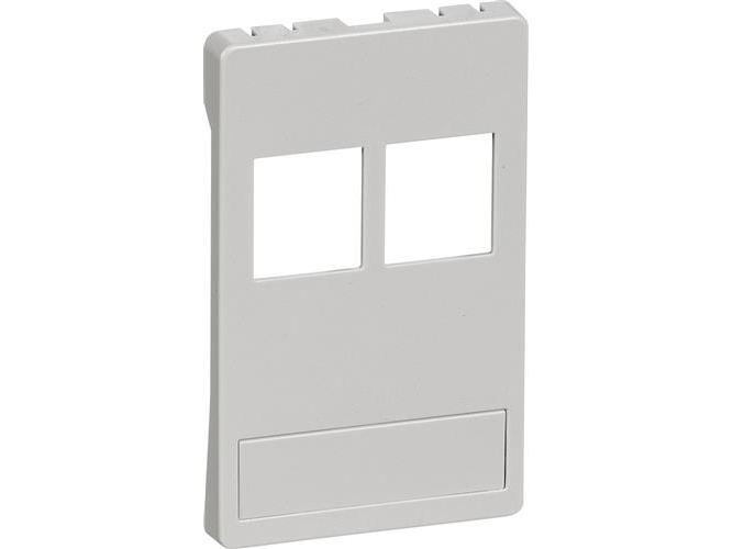 LK FUGA afdækning for dataudtag for 2x Actassi RJ45, 1,5 modul, lysegrå