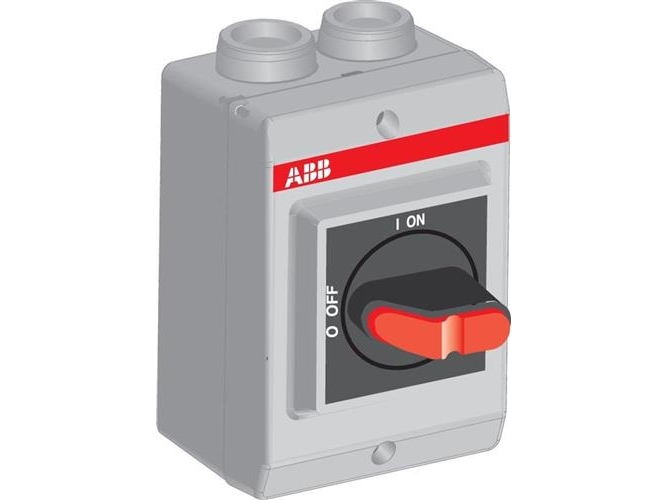 ABB Sikkerhedsafbryder 16A 3 polet uden hjælpekontakt metrisk gevind sort greb OTP16K3M1