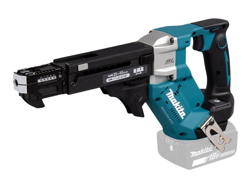 Makita Dfr551z - Skruetrækker Med Automatisk Fremføring - Batteridrevet - 1/4" Indvendig Sekskant - 4 Mm - Uden Batteri - 18 V - Solo