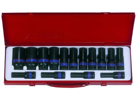 King Tony 1/2" Long Socket Pack 15-Teilig 10-32Mm
