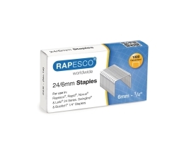 Hæfteklammer Rapesco, 24/6, pakke a 1.000 stk.