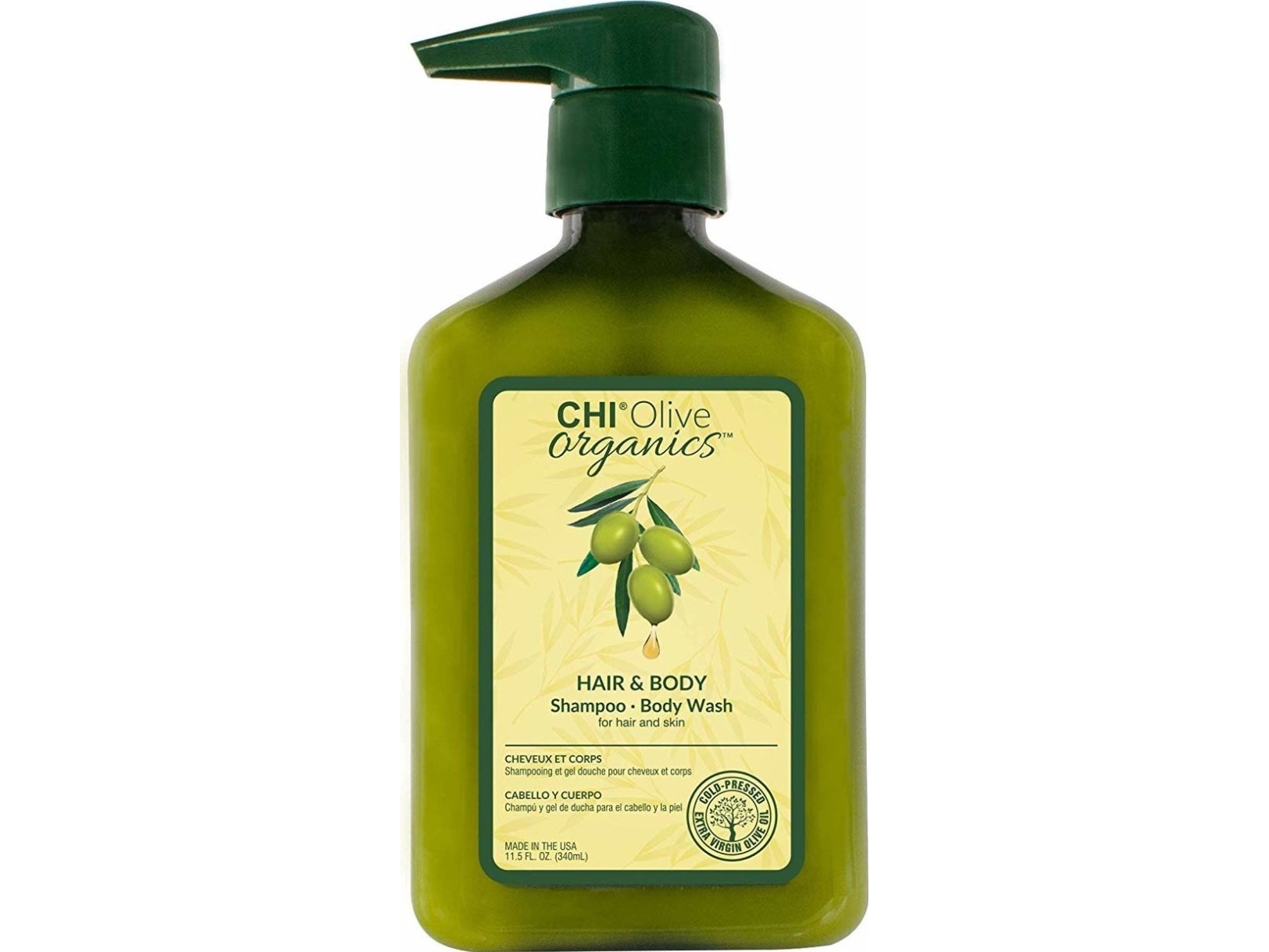 Chi Naturals With Olive Oil Hair & Body Shampoo 340 Ml