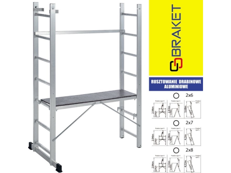 Aluminium-Leitergerüst Eco 2X6