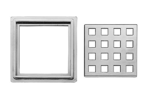 Purus Maxiflex Ramme/Rist I Syrefast Rustfrit Stål 100X100 Mm - Beregnet For Maxiflex Mini-Klinke Brusenicheafløbsskål