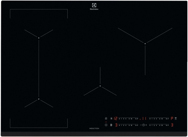 Electrolux Hob750mf - 700 Series - Induktions Kogeplade - 4 Plader - Niche - Bredde: 68 Cm - Dybde: 49 Cm - Sort