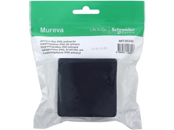 Schneider Electric Kopplingsdosa Mureva Ip65 Antracitgrå Ral7016 Dimensioner=87X87x42 - I Väska För Diy