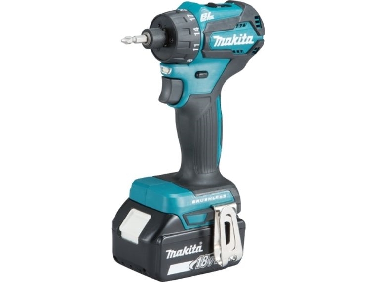 MAKITA 18V borr-/skruvdragare med 1/4 handtag 2 x 3,0Ah LI-ION borstl&ouml;s DDF083RF