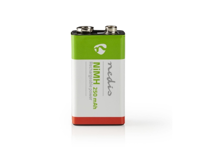 Nedis BANM9HF91B, Ladattava akku, 9V, nikkeli-metallihydridi (NiMH), 8,4 V, 1 kpl, 250 mAh