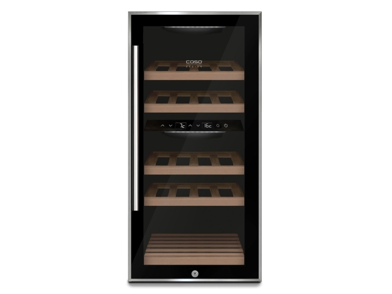 Caso WineComfort 24, Vinkylare med kompressor, Fristående, 24 flaska/flaskor, 60 W, G, Svart | Vitvaror - Kyl & Frys - Vinkylar | GameStuff
