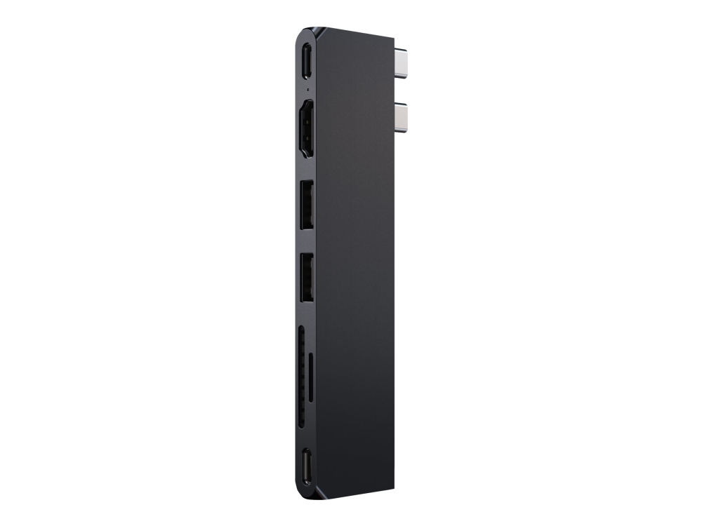 Satechi Pro Hub Slim Dockningsstation Usb C X 2 Hdmi För Apple Macbook Air I Mitten Av 2019 I Mitten Av 2022 Sent 2018 Sent 2020 Macboo
