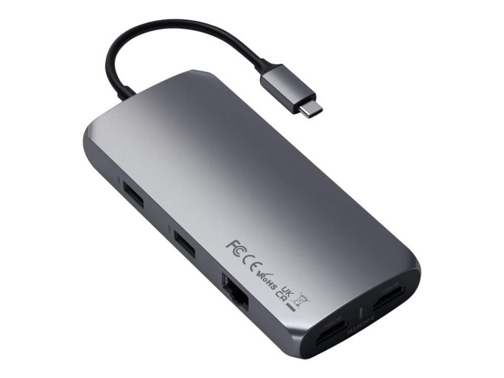 Satechi Multiport MX Adapter - Dockningsstation - USB-C - 2 x HDMI - 1GbE | Datorer & Surfplattor - Bärbara tillbehör - Port Replicator och dockning | GameStuff