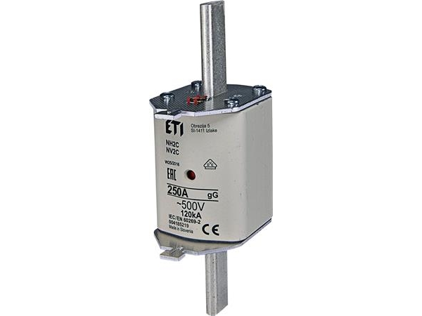 Säkring NH2C 250A gG, 500V AC, brytkraft 120kA, Standard IEC 60269-1, IEC 60269-2. Med statusindikator | EL Artiklar - Elcentral - Diverse utrustning för svarta tavlor | GameStuff