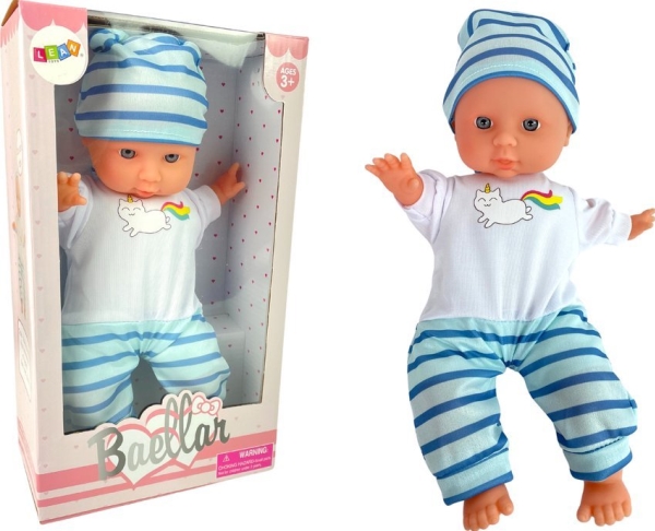 Leantoys Baby Doll Blåstribet Pyjamas
