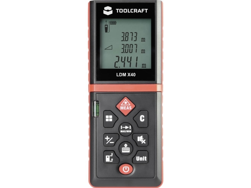 Toolcraft Ldm X40 Laserafstandsmåler Kalibreret (Iso) 40 M