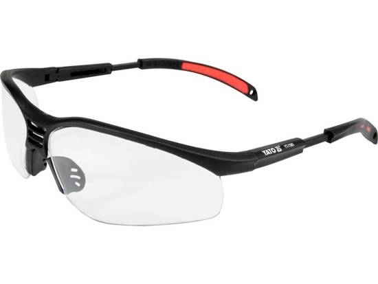 Yato Yt-7363, Schutzbrille, En 166:2001, Schwarz, Rot, Transparent, Transparent, Nylon, Polycarbonat