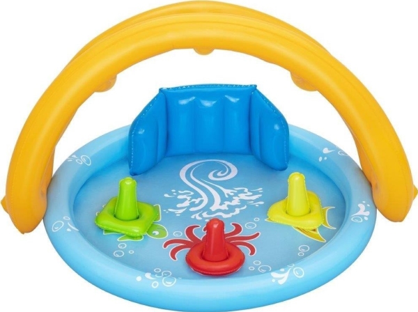 Bestway Bestway 52568 Aufblasbarer Pool Mit Überdachung, Rückenlehne Und Sortierer 1,15M X 89Cm X 76Cm