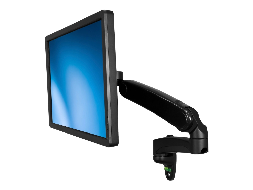 Startech Wall Mount Monitor Arm - Full Motion Articulating - Adjustable - Supports Monitors 12” to 34” - VESA Monitor Wall Mount - Black (ARMPIVWALL) - Monteringssæt (vægplade, 2 spændeskiver, 4 mellemrumsstykker, dække, 2 ankerbolte) - justerbar arm - for fladt panel - aluminium, stål - sort - skærmstørrelse: 12-30 - vægmonterbar - for P/N: ACCSMNT