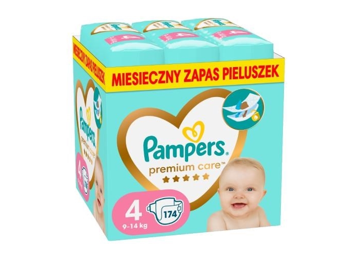 Pampers Premium Monatsbox Größe 4, 8-14Kg 174 Stk.