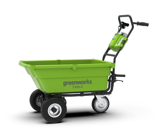 Greenworks G40gc, Motorisierte Schubkarre, 3 Rad/Räder, Feste Räder, Schwarz, Grün, 100 Kg, 550 Mm