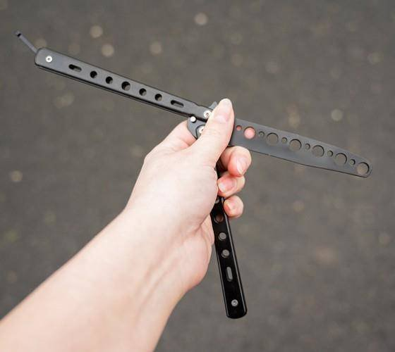 Placeret boksning buffet Malatec Butterfly knife for training - black
